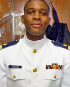 Ensign Marquesio Robinson, graduated from the Coast Guard's Officer Candidate School