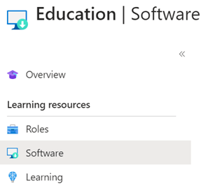 Context menu showing where to find Software