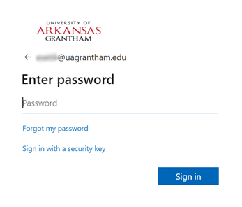 Enter Password Screen