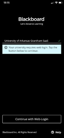 University of Arkansas Grantham SaaS Screenshot