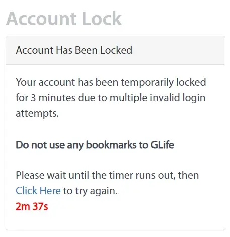 Account has been locked